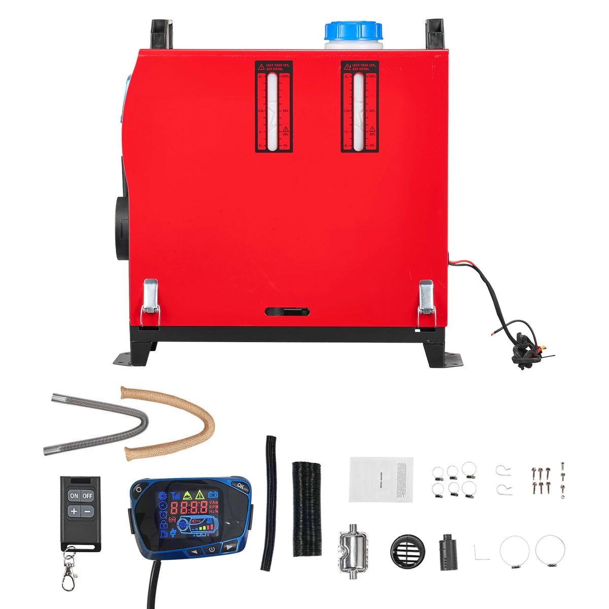 8KW All-in-One Diesel Air Heater with LCD Controller