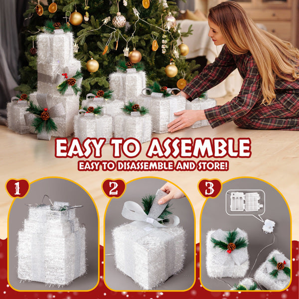 White Christmas Lighting Gift Box