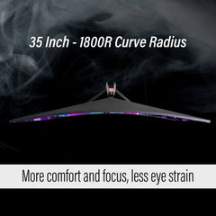 35" Curved Gaming Ultrawide Monitor, 3440X1440, 120 Hz, 1Ms MPRT, Color Accurate