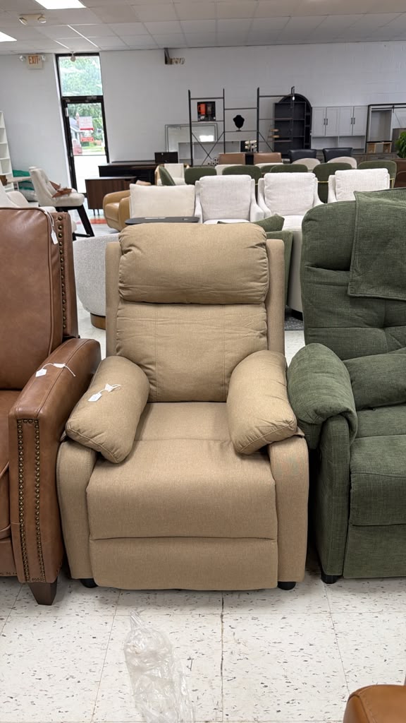 Modern Comfort Beige Recliner