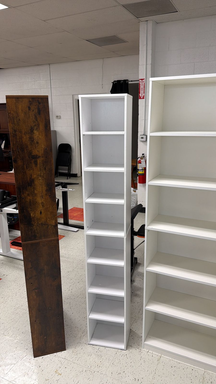 Tall White Bookshelf With Multiple Shelves