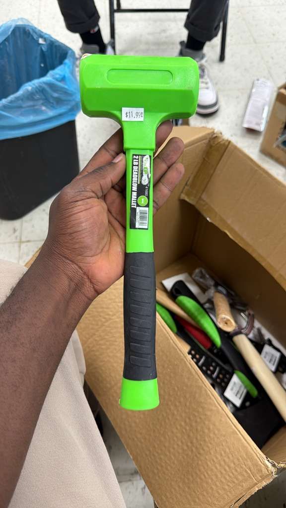 Neon Green Rubber Mallet Hammer