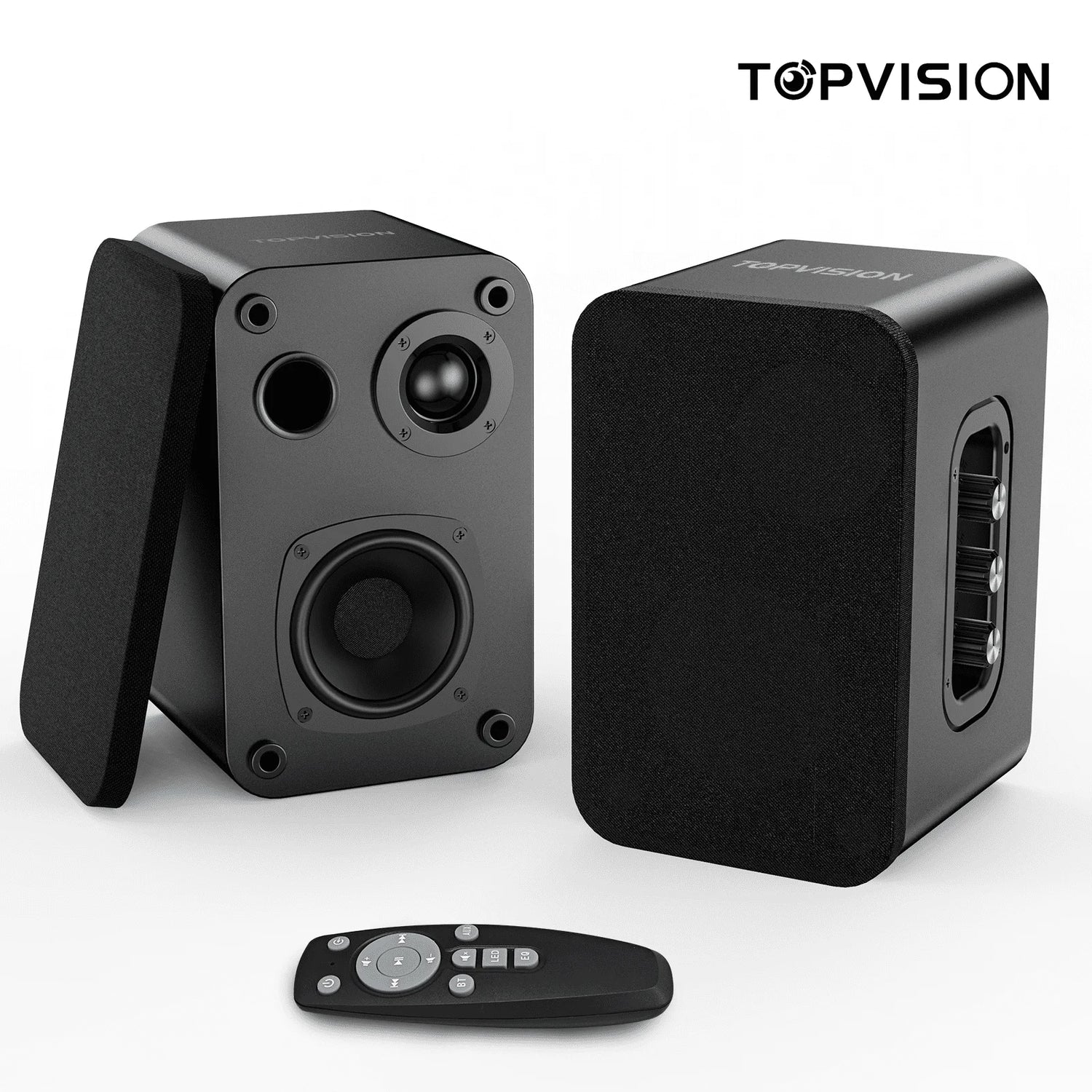 Bookshelf Speakers 50W*2, Computer Speakers 2-Way Bipolar, Bluetooth Speakers Usb/Aux(3.5Mm)/Optical Connection for Computer/Home Theater, Plug-In, SD02
