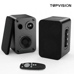 Bookshelf Speakers 50W*2, Computer Speakers 2-Way Bipolar, Bluetooth Speakers Usb/Aux(3.5Mm)/Optical Connection for Computer/Home Theater, Plug-In, SD02