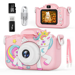 Children Digital Cameras with 32G Card Dual Cameras Photography Video Camera Boy Girl Birthday Gift Educational Toys for Kids