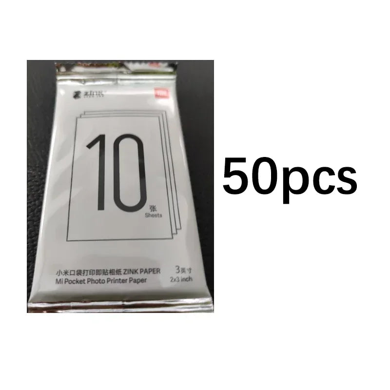Xiaomi Original Pocket Printer Paper ZINK Self-Adhesive Photo Print Sheets for Xiaomi 3-Inch Mini Pocket Photo Printer Only Pape