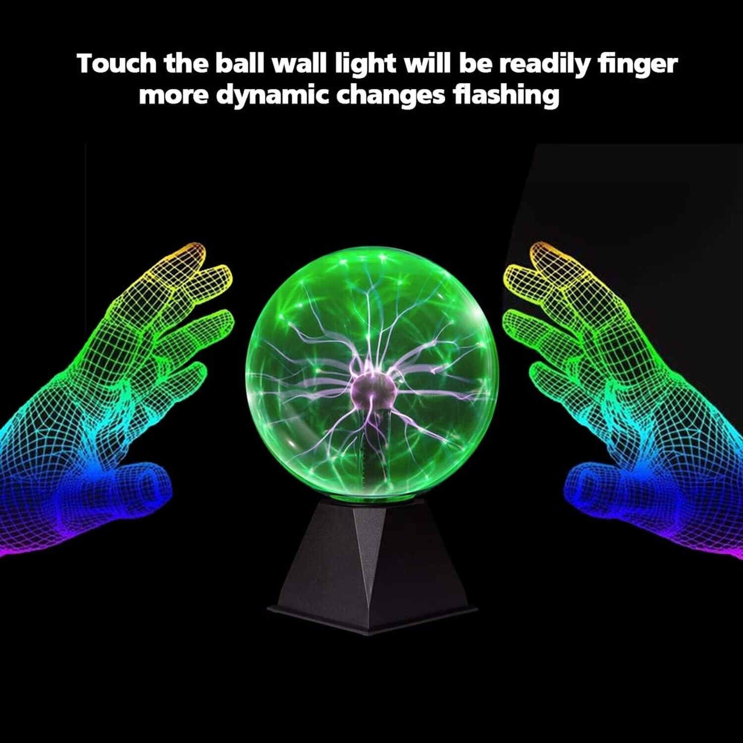 Mcoplus 7Inch Green Plasma Ball, Plasma Lamp/Light, Plasma Electric Nebula Li...