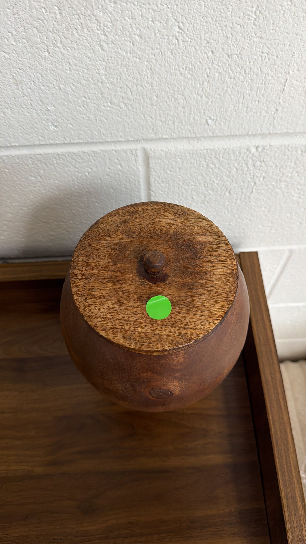 Rustic Wooden Decorative Jar