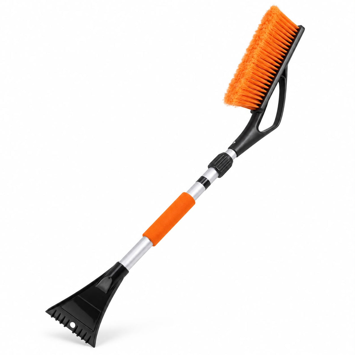 2-in-1 extendable snow brush and ice scraper